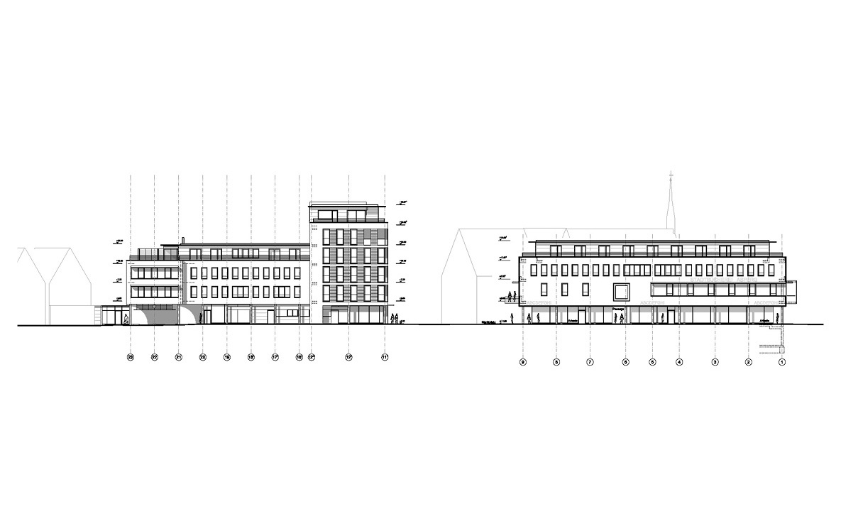 Neue Mitte Asperg, Ansichten Haus 1